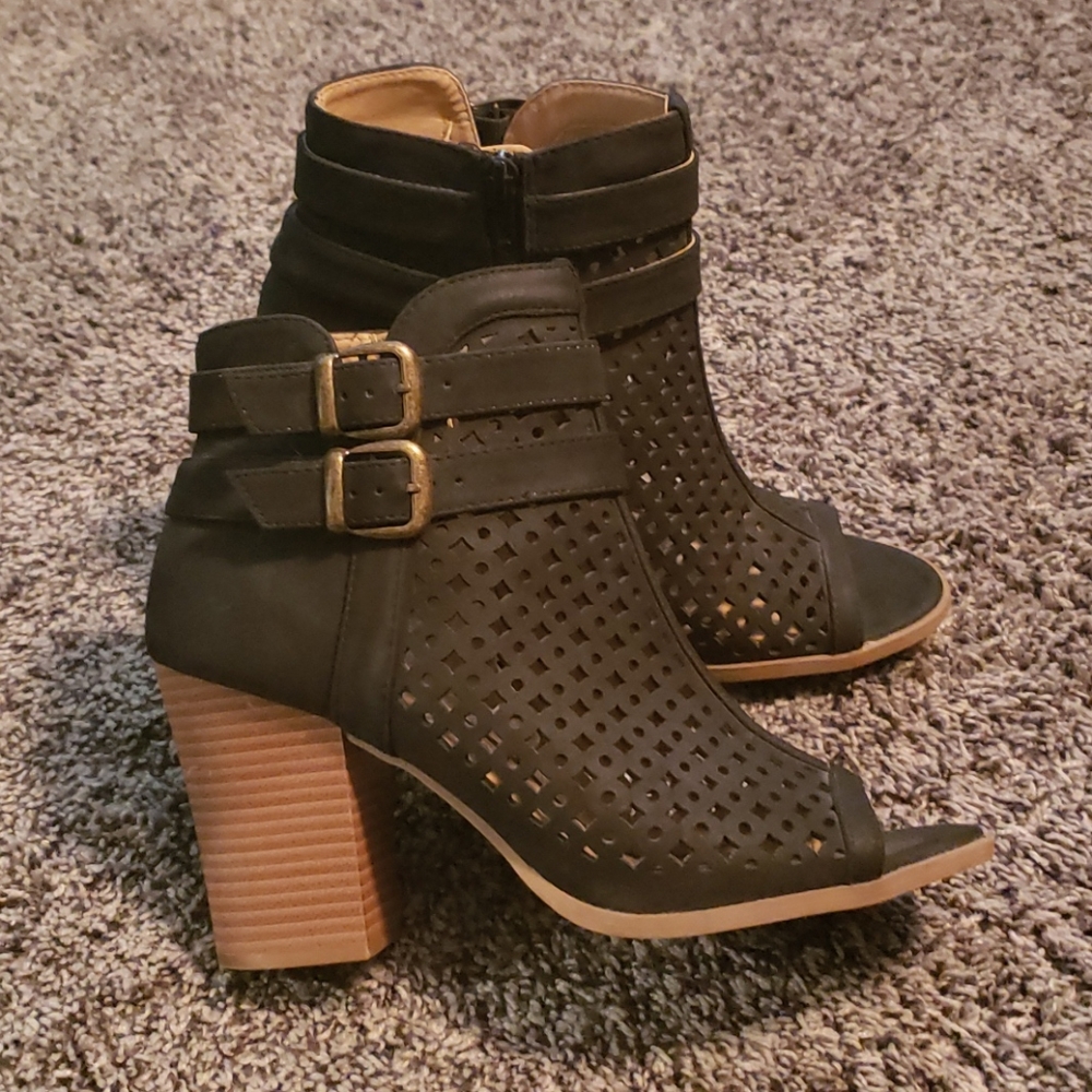 Brash Open Toe Booties
